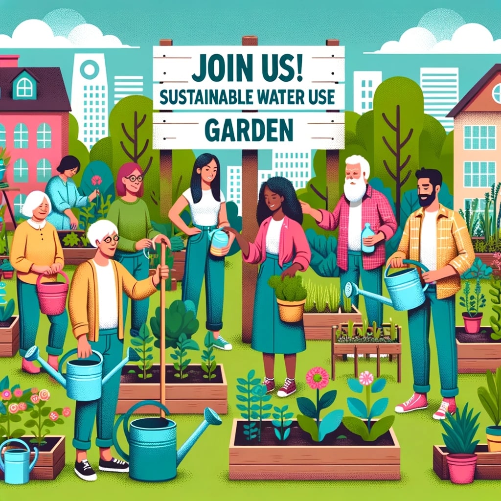 Join or start a community garden in your area to promote the sustainable use of water resources. It's a great way to grow your own food, connect with nature, and build relationships with like-minded individuals who share a passion for water